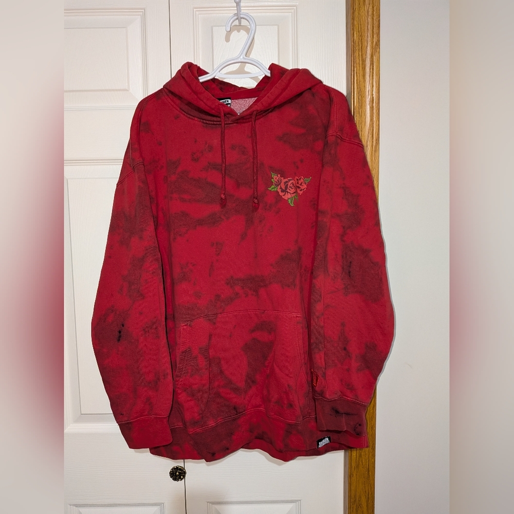 Broken Promises Co Trio of Roses Red Tie-Dye Hoodie XL — Forever Means Nothing